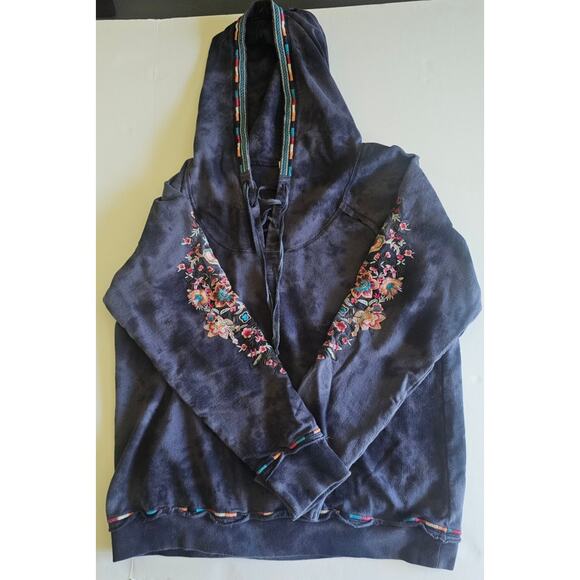 Sundance Moonlight Sky Tie Dye Hoodie Embroidered Anthropology Women's SZ:S - Picture 1 of 11